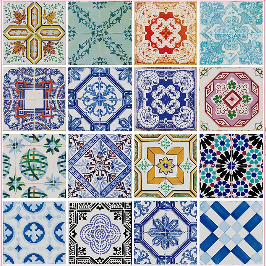 Papel Adesivo Azulejo Português Color Lavável Copa Cozinha