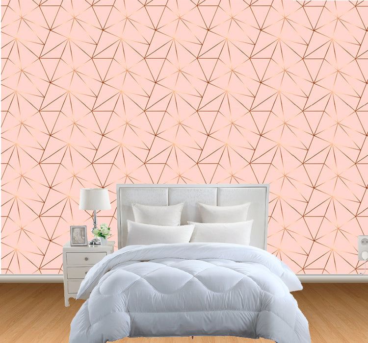 Papel de Parede Zara Rose 5Metrosx45cm Adesivo Lavável Sala Quarto