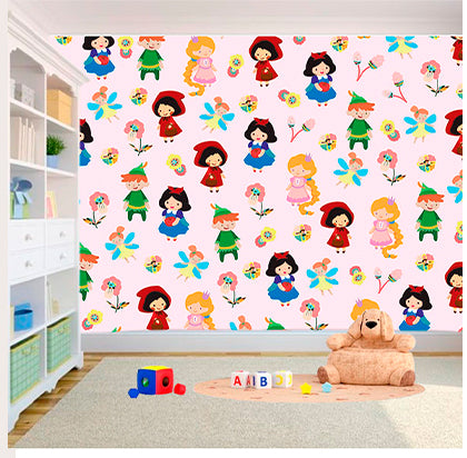 Papel de Parede Fadinha Adesivo Lávavel Decoração Quarto Infantil