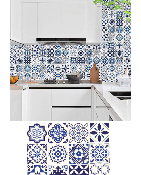 Papel de Parede Azulejo Português Adesivo à prova d´água Banheiro Cozinha