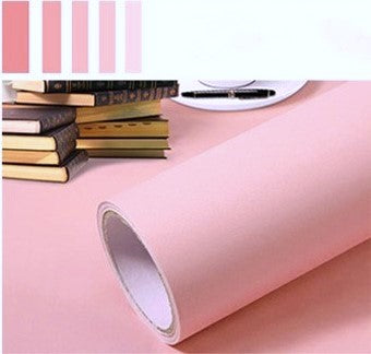 Papel Adesivo Rosa ou Verde Menta Liso Revestimento Móveis e Paredes