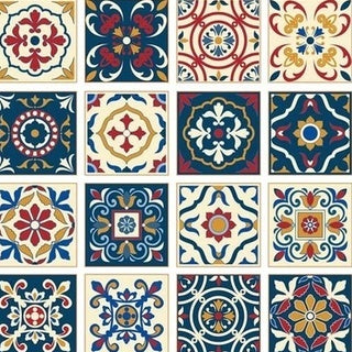 Papel de Parede Azulejo Português Hidráulico Adesivo Lavável Cozinha