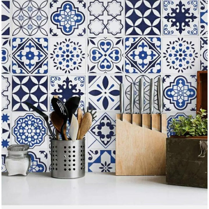 Papel de Parede Azulejo Português Adesivo à prova d´água Banheiro Cozinha