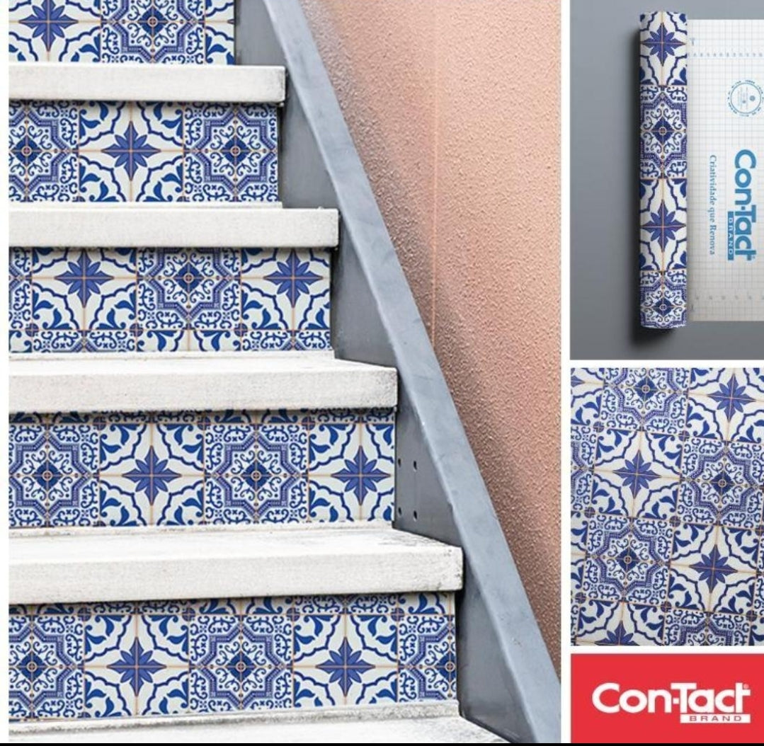 Papel Adesivo Azulejo Português Lavável Copa Cozinha Banheiro