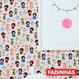 Papel de Parede Fadinha Adesivo Lávavel Decoração Quarto Infantil