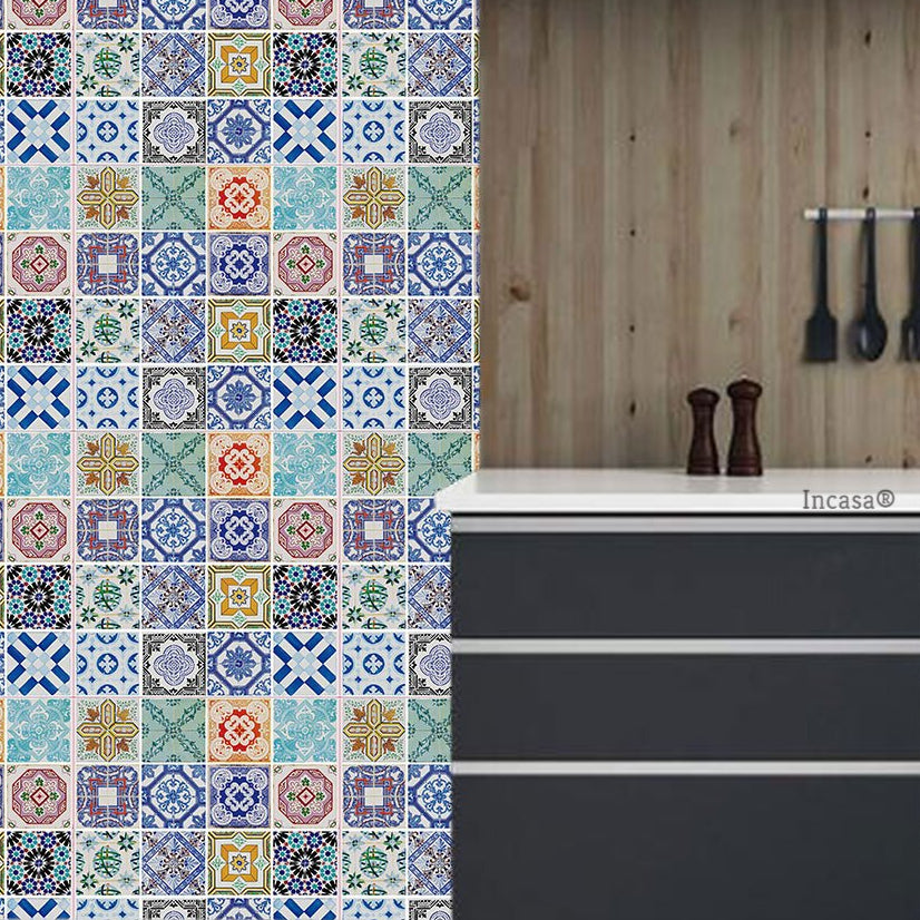 Papel Adesivo Azulejo Português Color Lavável Copa Cozinha