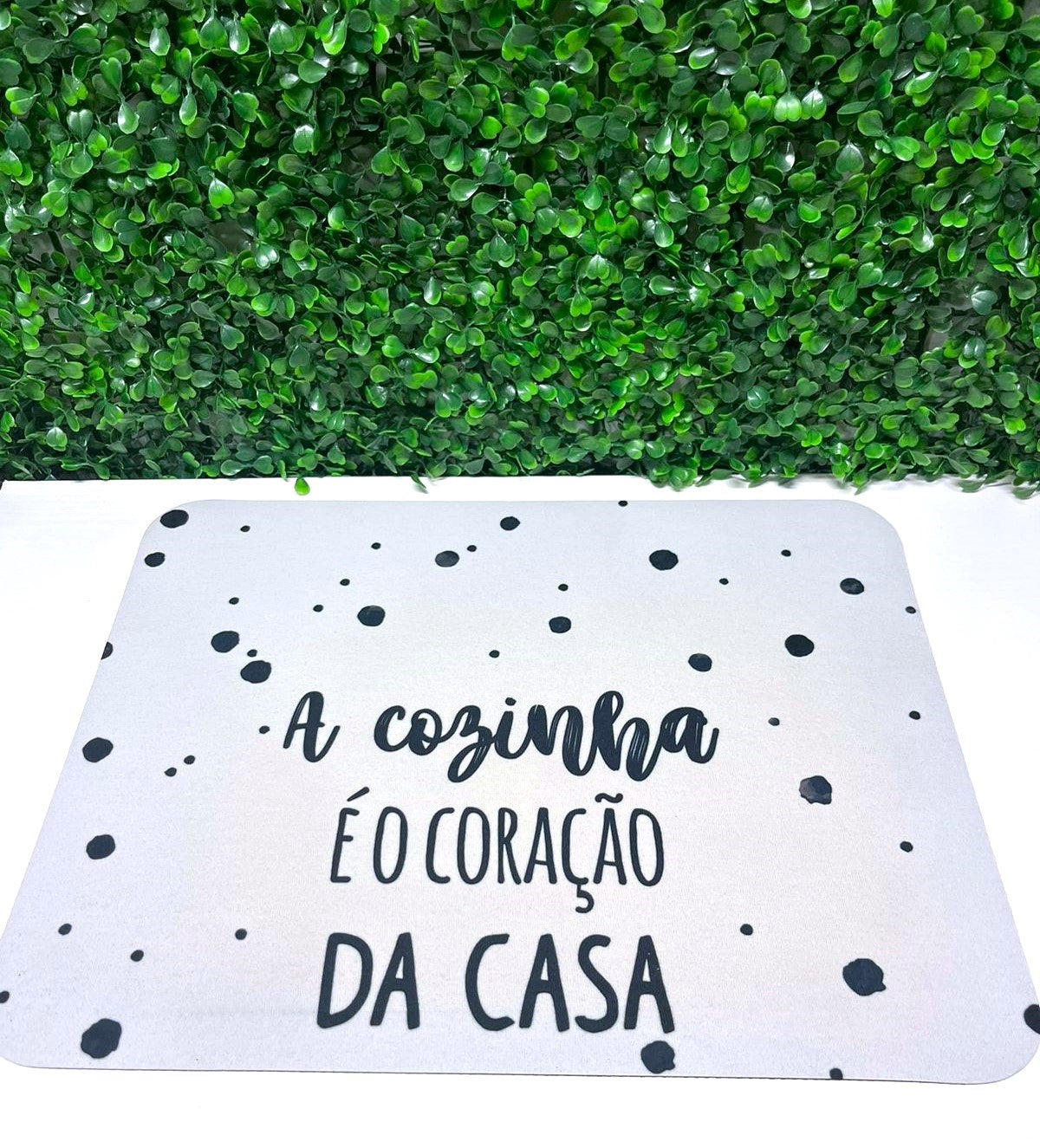 Tapete Aparador de Louça 30x40cm Super Absorção de Liquidos Louça Copo Talheres, Frases Inspiradora