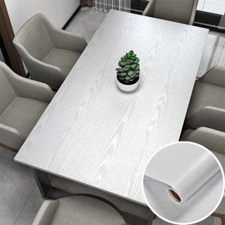 Papel de Parede Com Textura Madeira Wood Branco Autoadesivo à Prova d'água Renovação de Móveis Parede