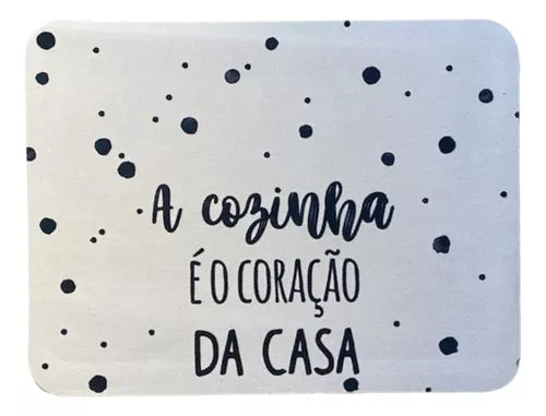 Tapete Aparador de Louça 30x40cm Super Absorção de Liquidos Louça Copo Talheres, Frases Inspiradora