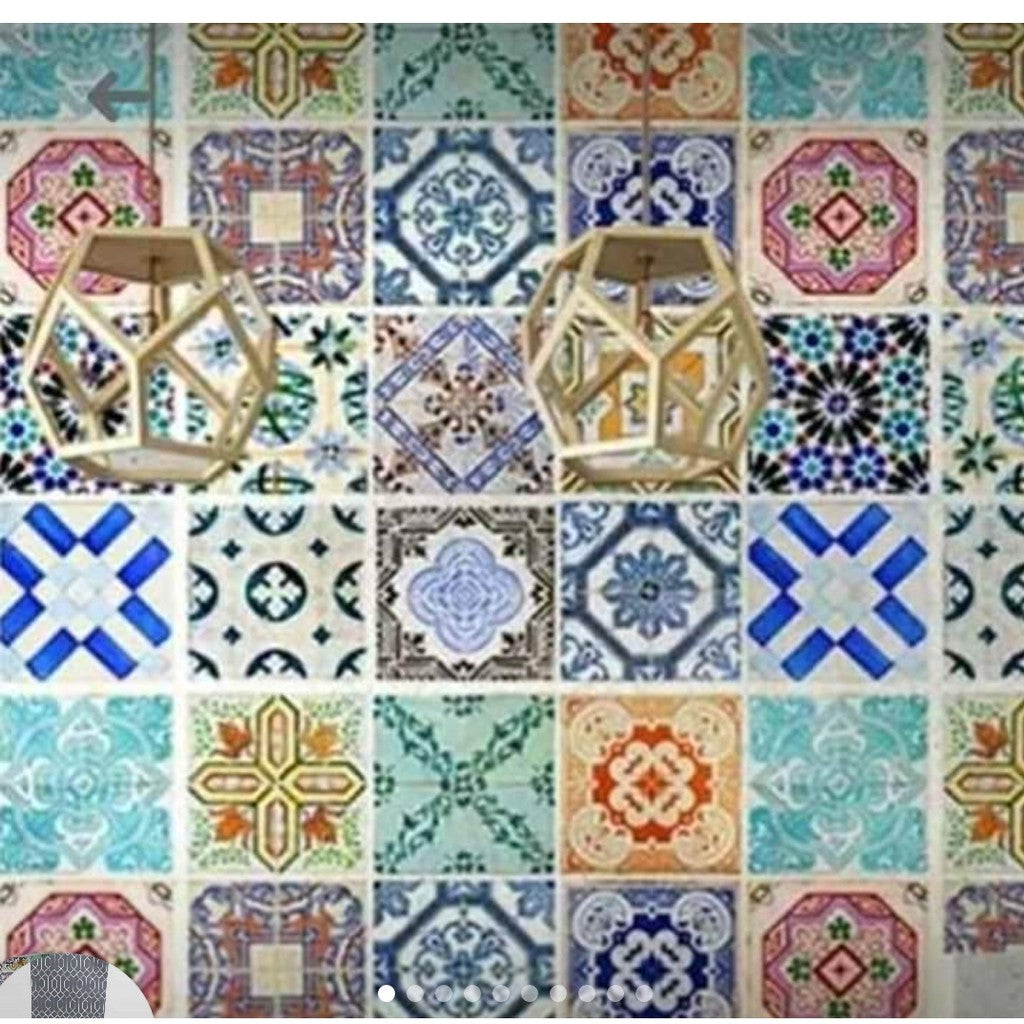 Papel de Parede Azulejo Português Impermeável Cozinha Banheiro