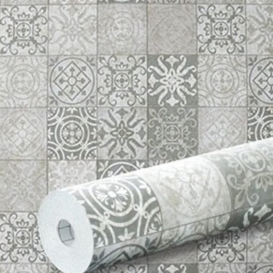 Papel de Parede Azulejos Vintage Textura Adesivo Resistente Cozinha Copa