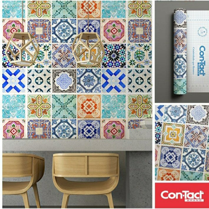 Papel de Parede Azulejo Português Impermeável Cozinha Banheiro