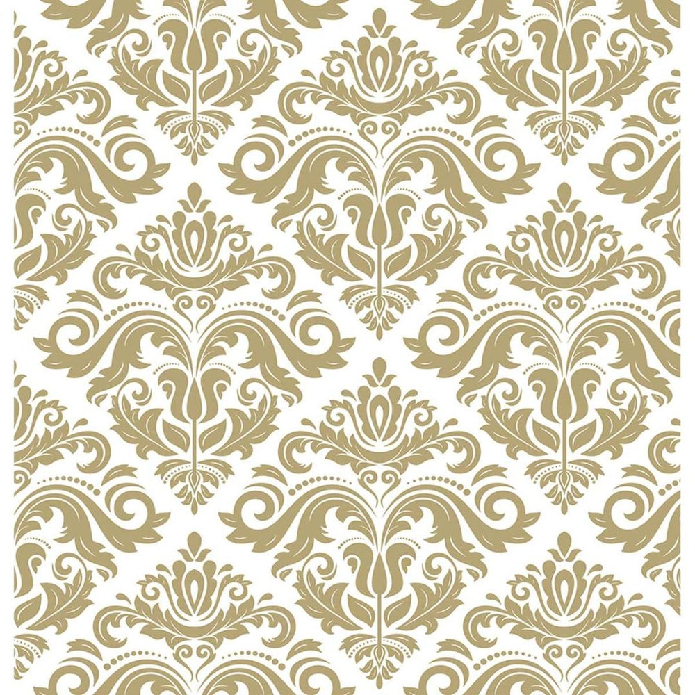 Papel de Parede Arabesco Diversos Adesivo Resistente Autocolante Lavável Decoração Quarto Sala Copa - Linha Contact Gold