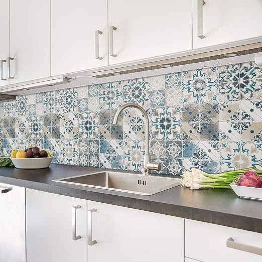 Papel de Parede Azulejo Português Adesivo à prova d´água Banheiro Cozinha