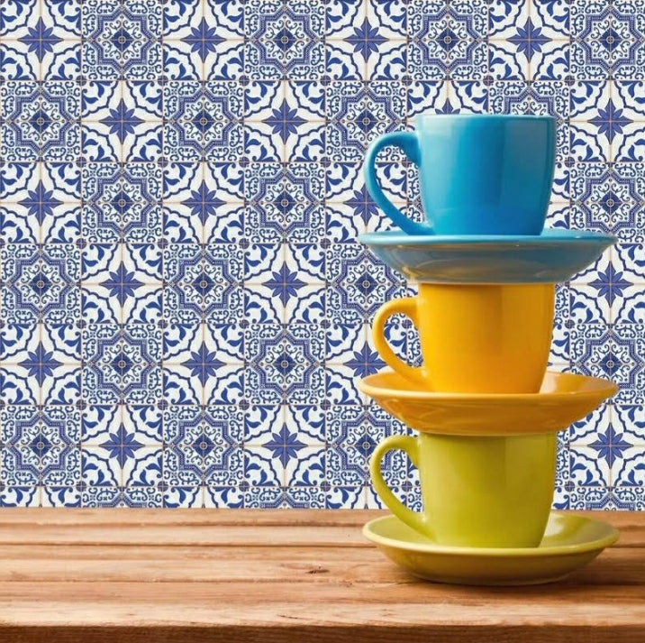 Papel Adesivo Azulejo Português Lavável Copa Cozinha Banheiro