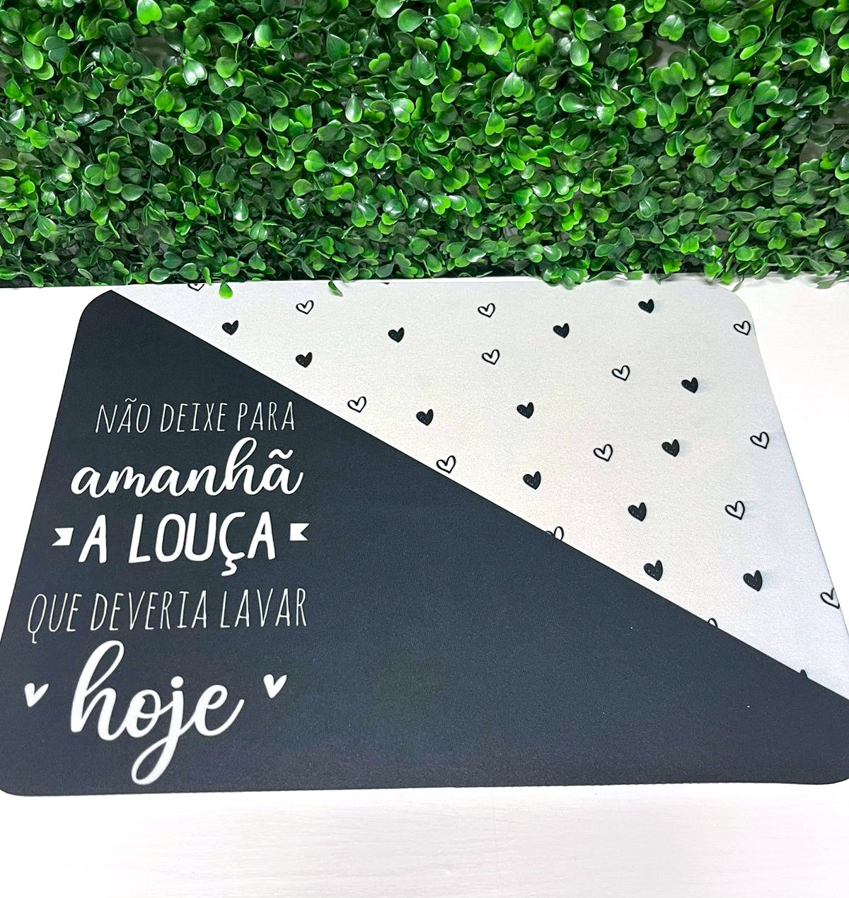 Tapete Aparador de Louça 30x40cm Super Absorção de Liquidos Louça Copo Talheres, Frases Inspiradora