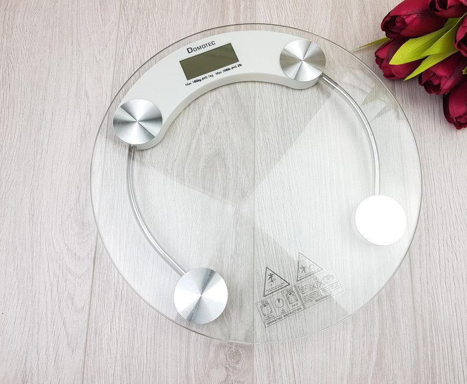 Balança de Piso Digital Vidro Temperado Inox, Banheiro/Academias/Fitness Até 180 kilos